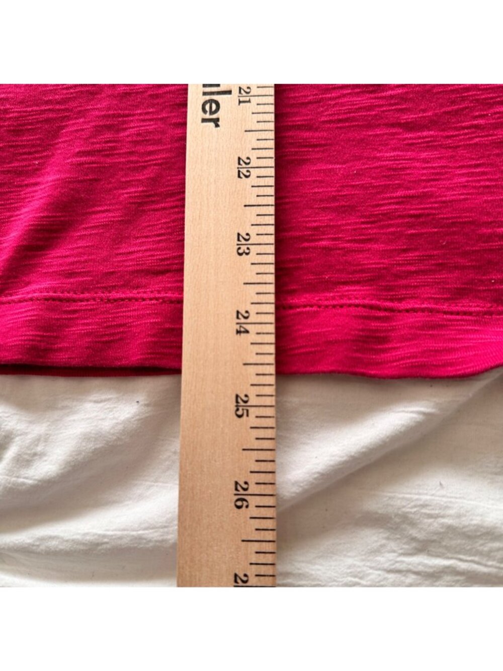 J.Jill Womens Pima Slub Knit V Neck Tee 2X 100% Pima Cotton Pink Beachy Vacation - Picture 12 of 12